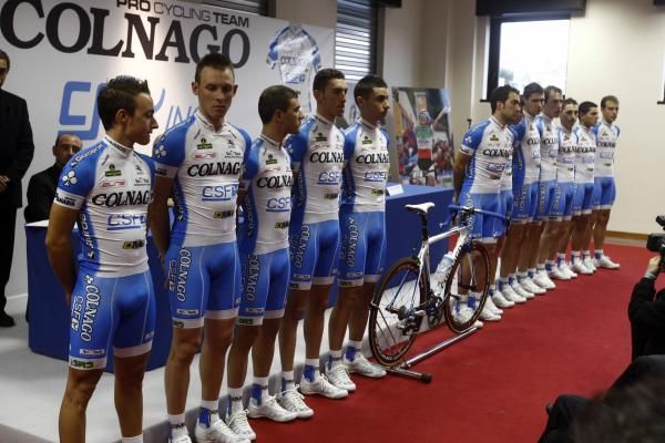 Riders from the 2011 Colnago-CSF Inox line-up.
