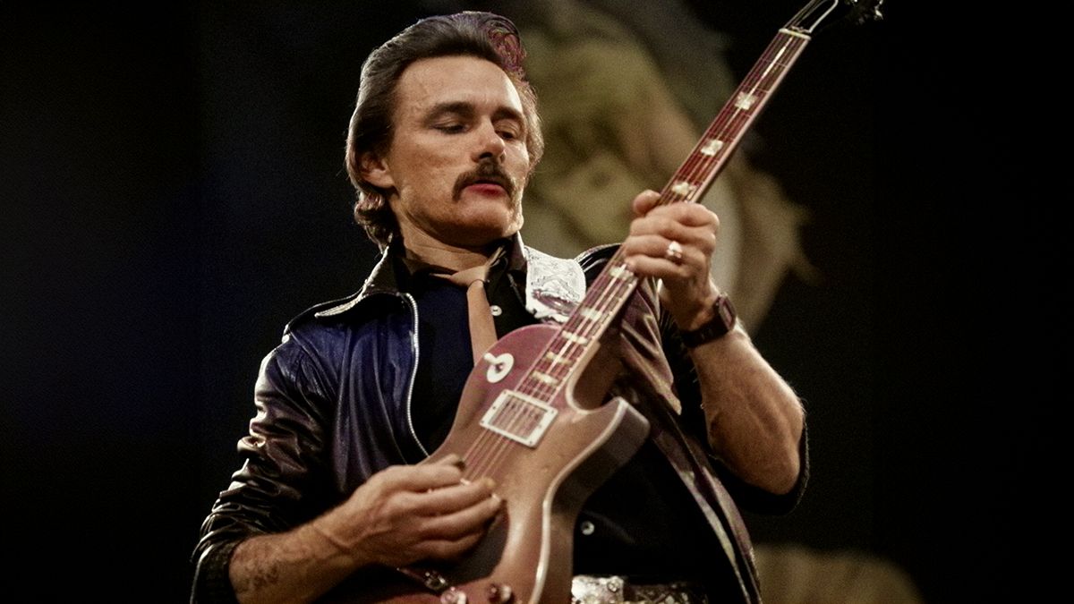 Dickey Betts of The Allman Brothers Band performing at a &quot;Guitar Greats&quot; concert at the Capitol Theater in Passaic, New Jersey on November 3,1984. 