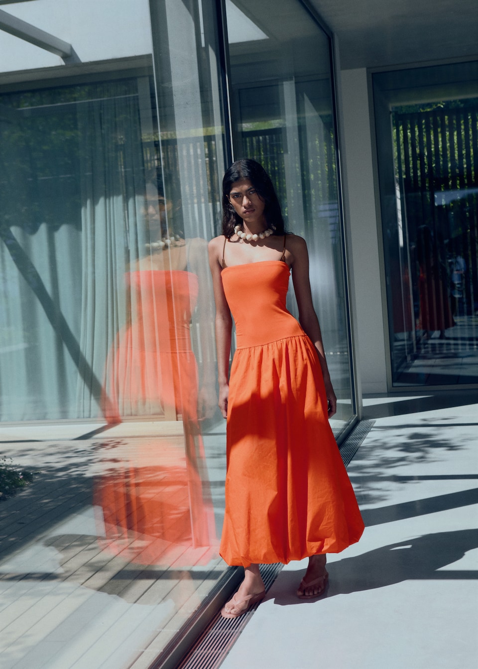MANGO, Combined Knitted Balloon Dress