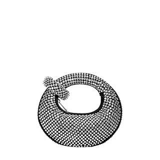 Bolso mini con asa superior de cristal artificial Abacus para mujer de Jw Pei, color negro