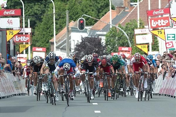 The sprint to the finish in Lessines.