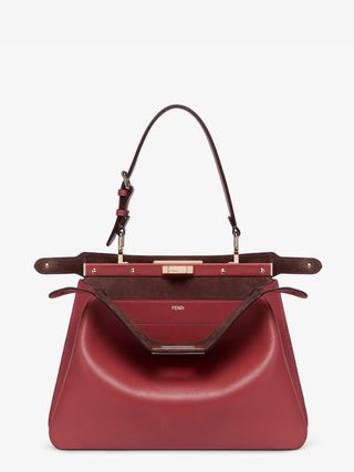 Peekaboo Soft Mediumred Leather Bag