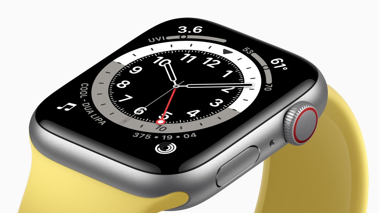 Close-up of Apple Watch SE face