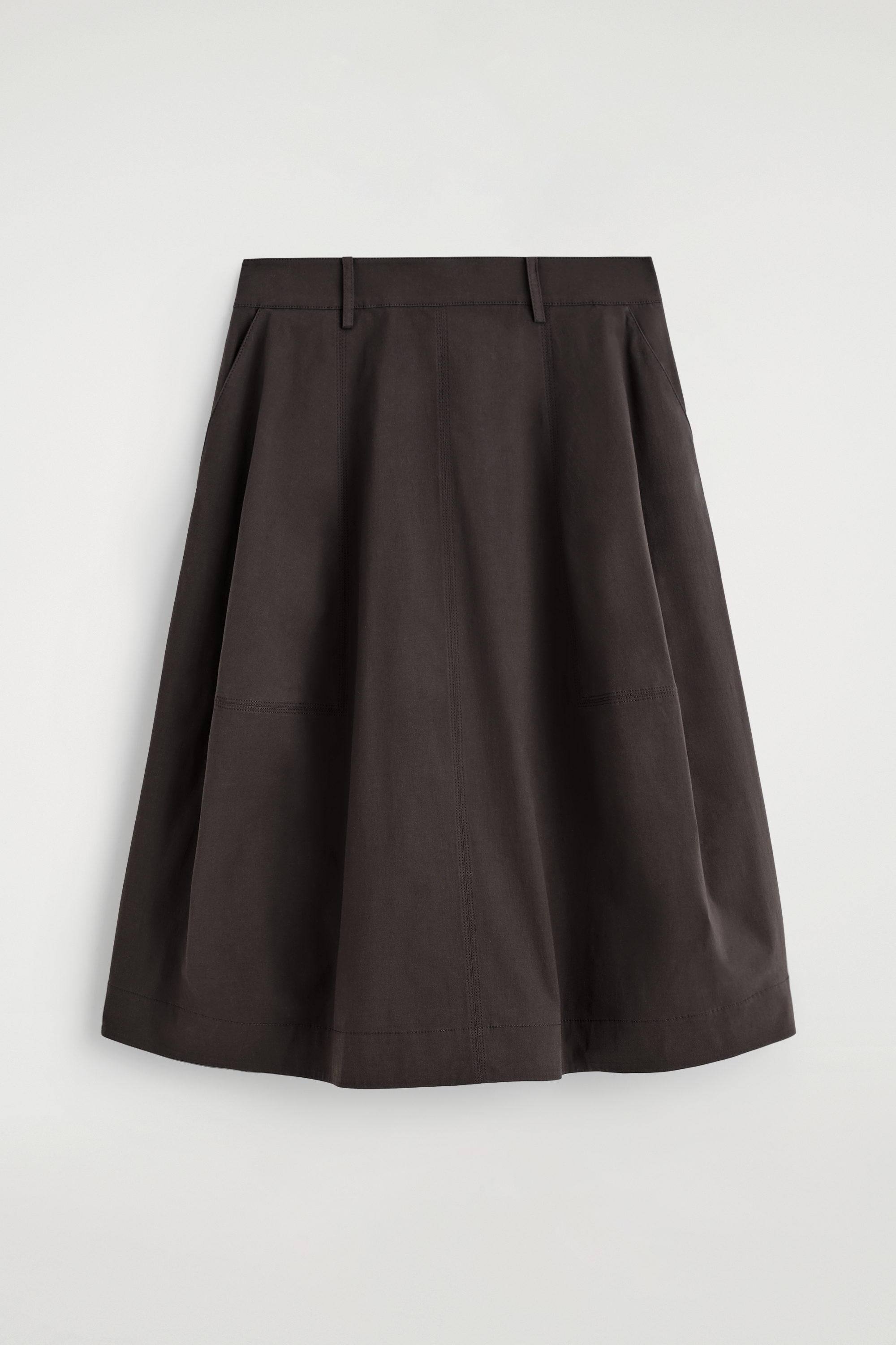 VOLUME COTTON MIDI SKIRT