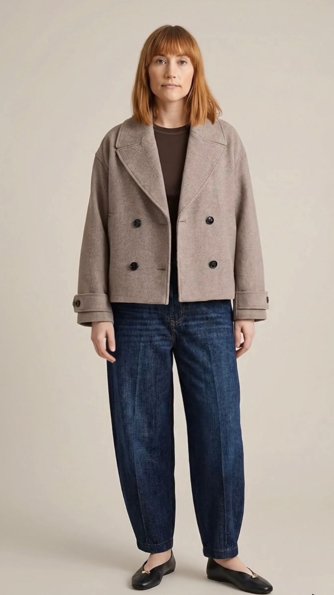 matilda wearing a jacket and jeans outfit generated by zara ai