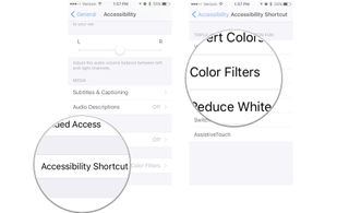 Tap Accessibility Shortcut, then uncheck Color Filters