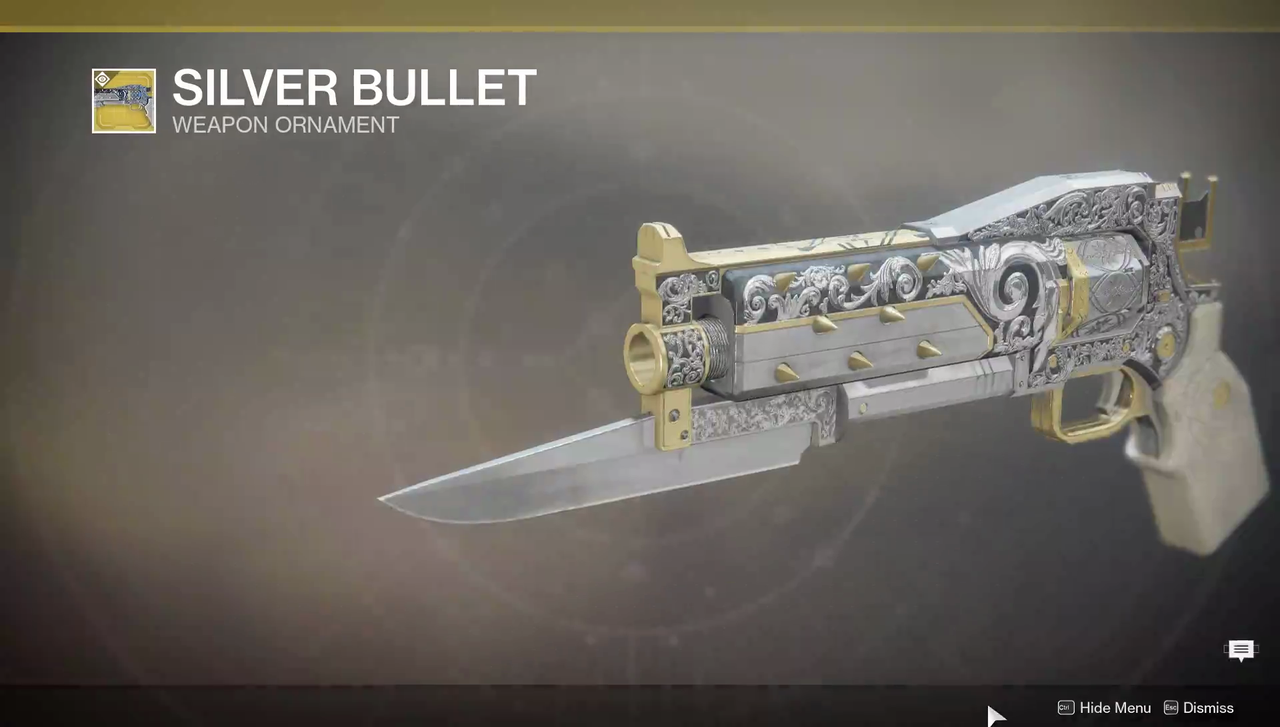 An ornament for the new exotic hand cannon Crimson.