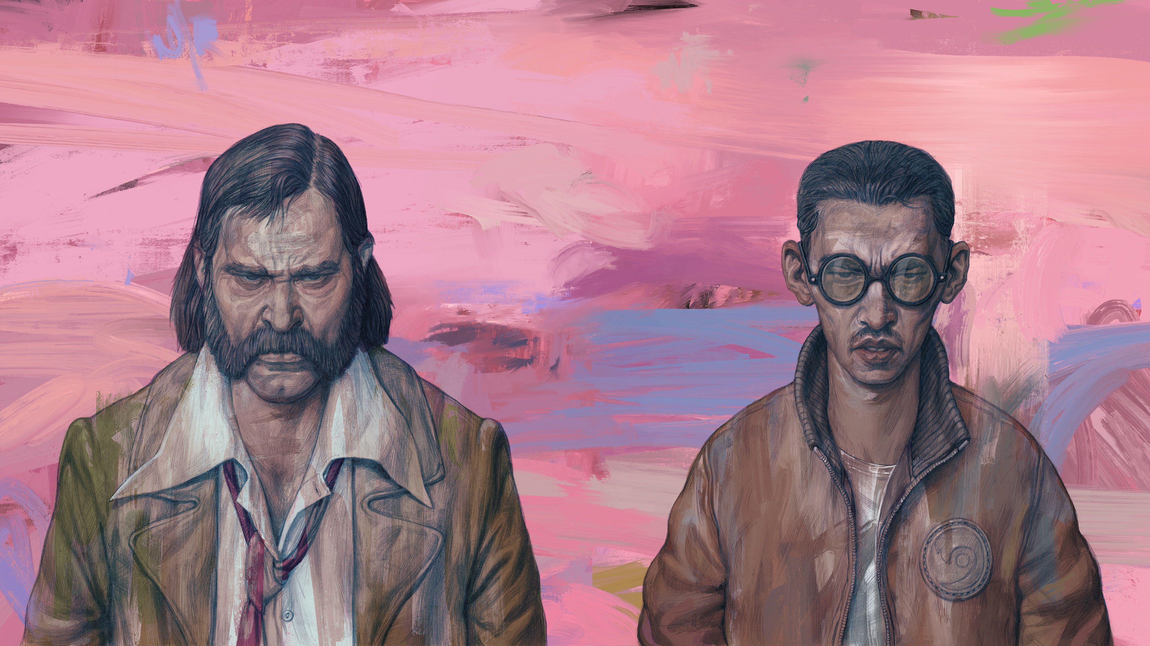 I wanted a disco elysium wallpaper with all 3 detective archetypes but  couldnt find one so I made a quick one in mspaint Id love to see a  proper wallpaper that looked