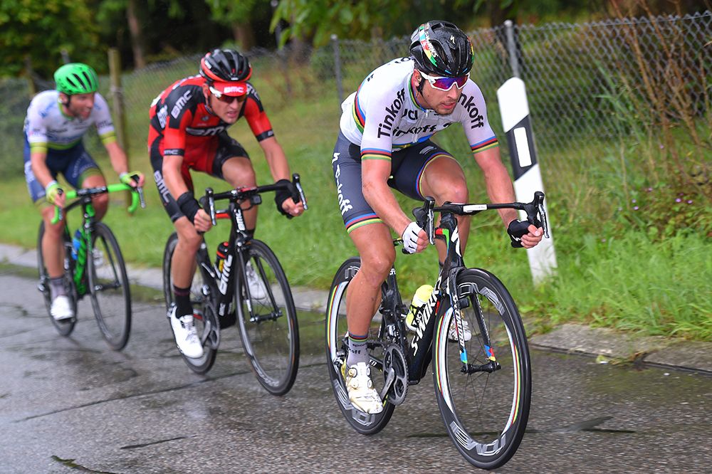 Peter Sagan (Tinkoff) leads Silvan Dillier (BMC)