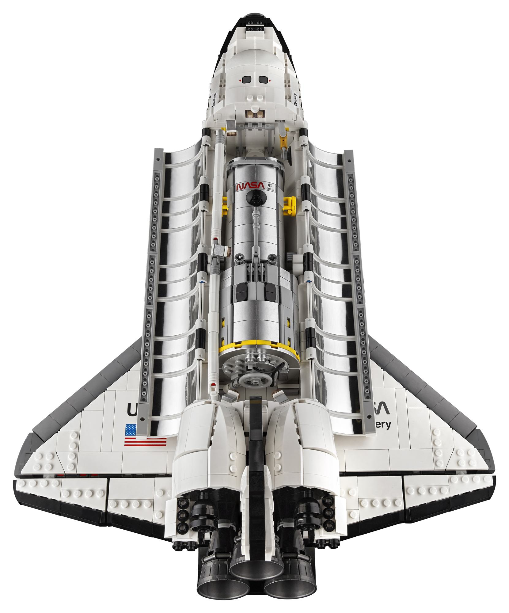 Lego's new NASA Space Shuttle Discovery set comes with the Hubble Space Telescope and will launch in Lego stories April 1, 2021.