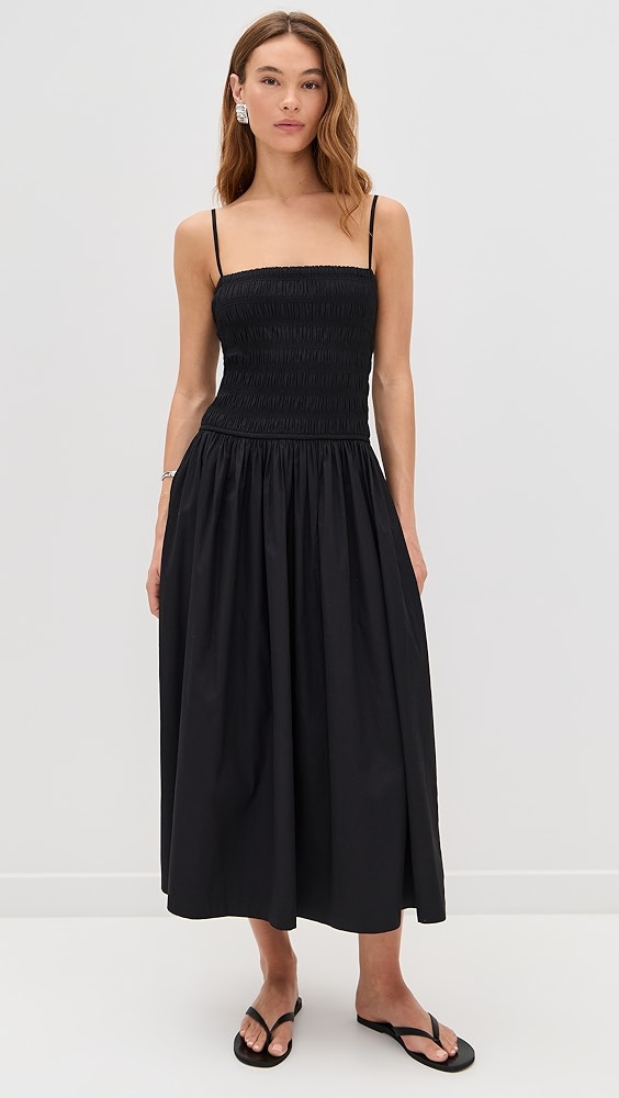 Madewell Poplin Smocked Maxi Dress