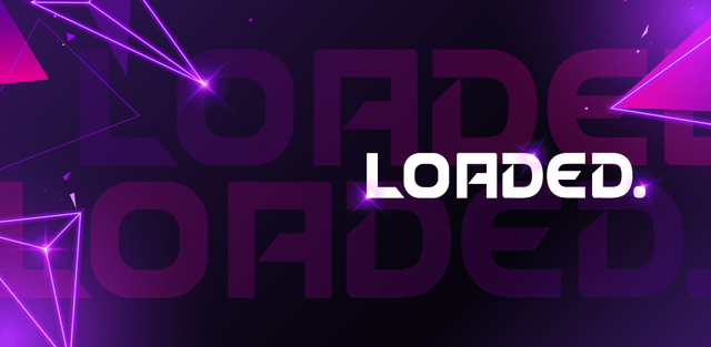 Purple background with white text that reads &quot;Loaded&quot;