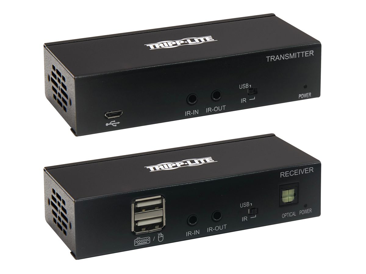 Tripp Lite DisplayPort to HDMI over CaT6 Extender Kit, KVM Support, 4K 60Hz, 4:4:4, PoC, HDCP 2.2, 230 ft. (B127A-1A1-BDBH)
