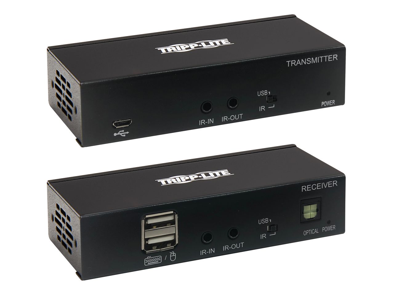 Tripp Lite DisplayPort to HDMI over CaT6 Extender Kit, KVM Support, 4K 60Hz, 4:4:4, PoC, HDCP 2.2, 230 ft. (B127A-1A1-BDBH)