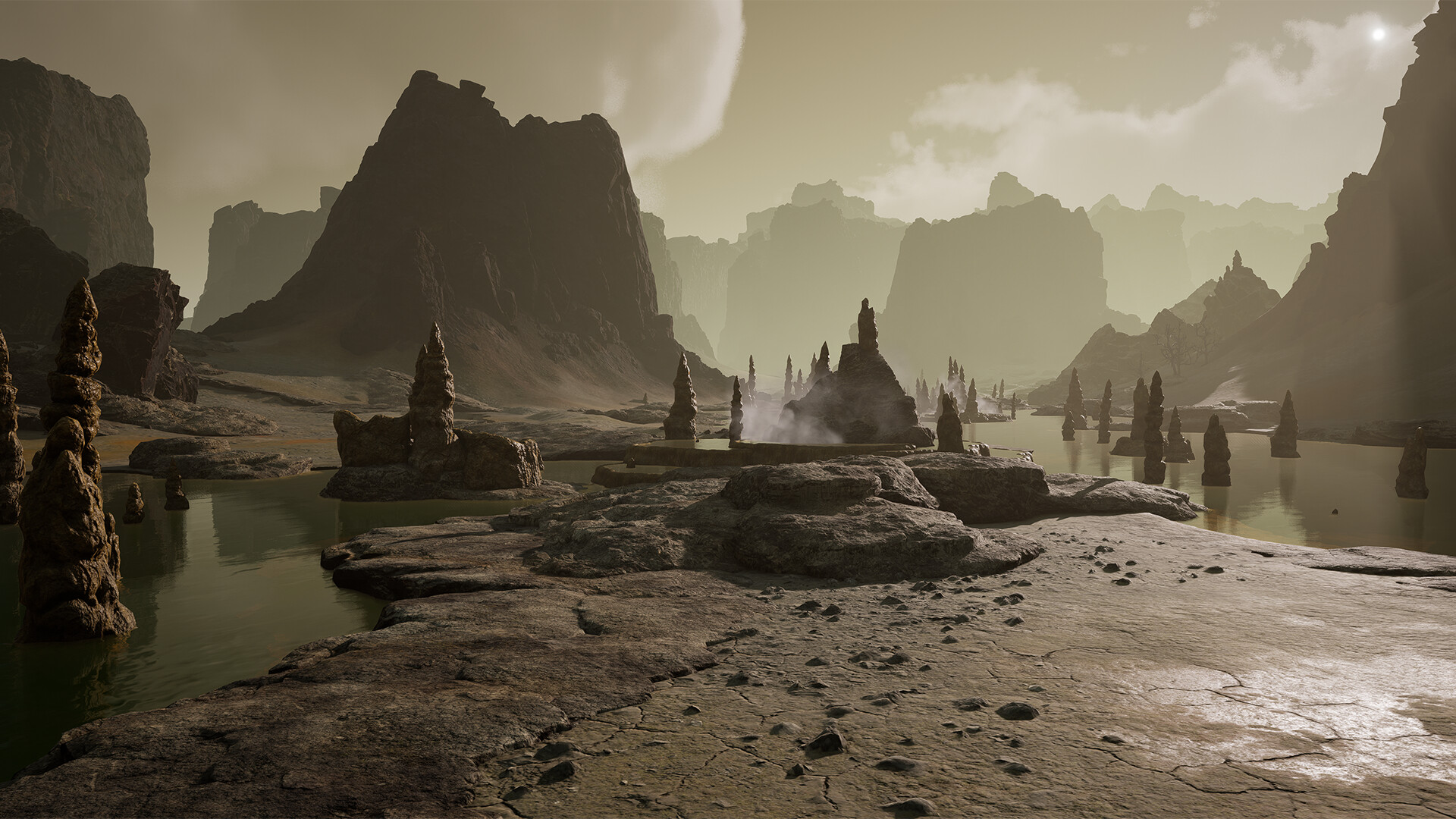 A geothermal landscape in Icarus: Dangerous Horizons