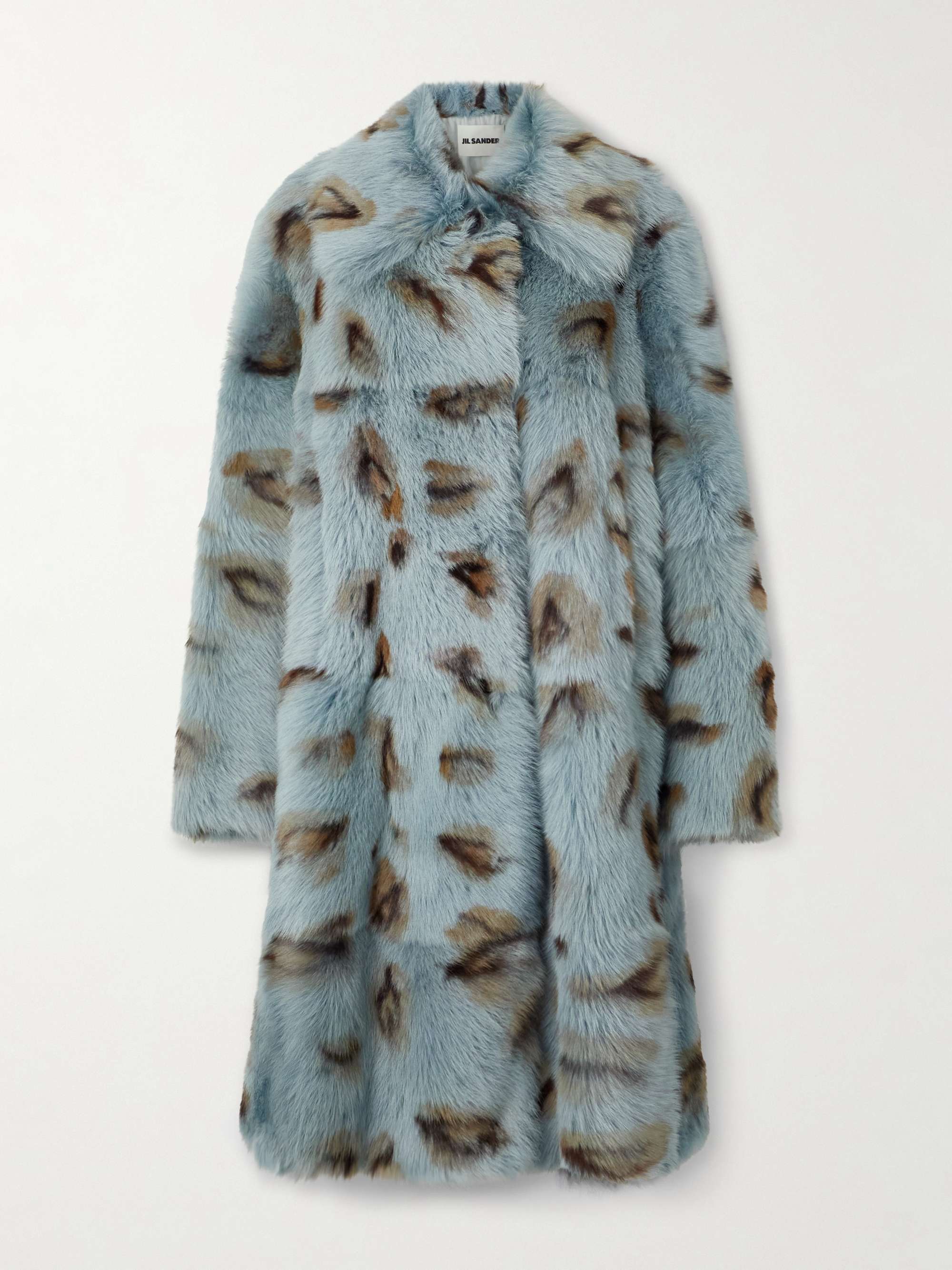 Oversized Leopard-Print Shearling Coat