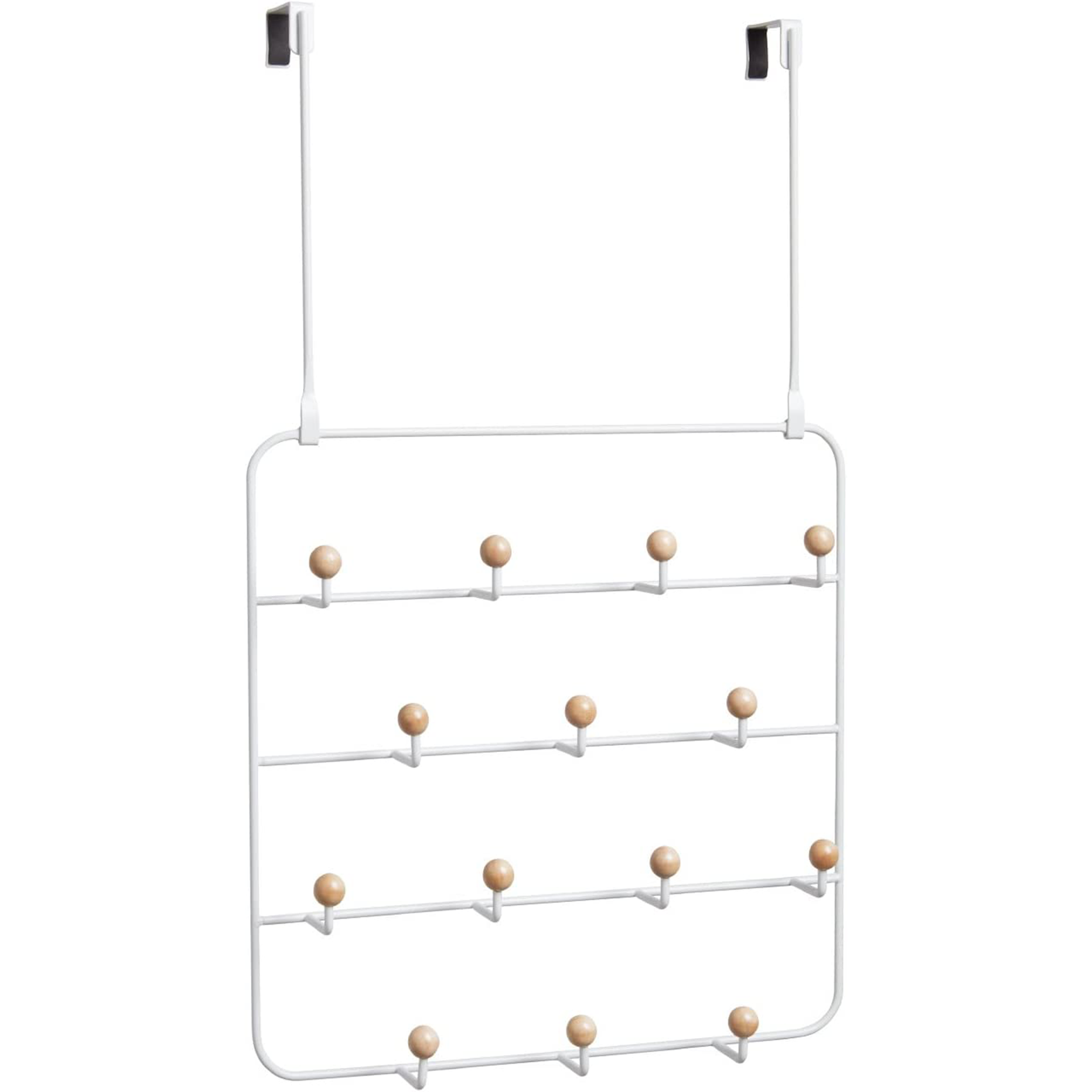 Penyelenggara pengait pintu putih dan kayu