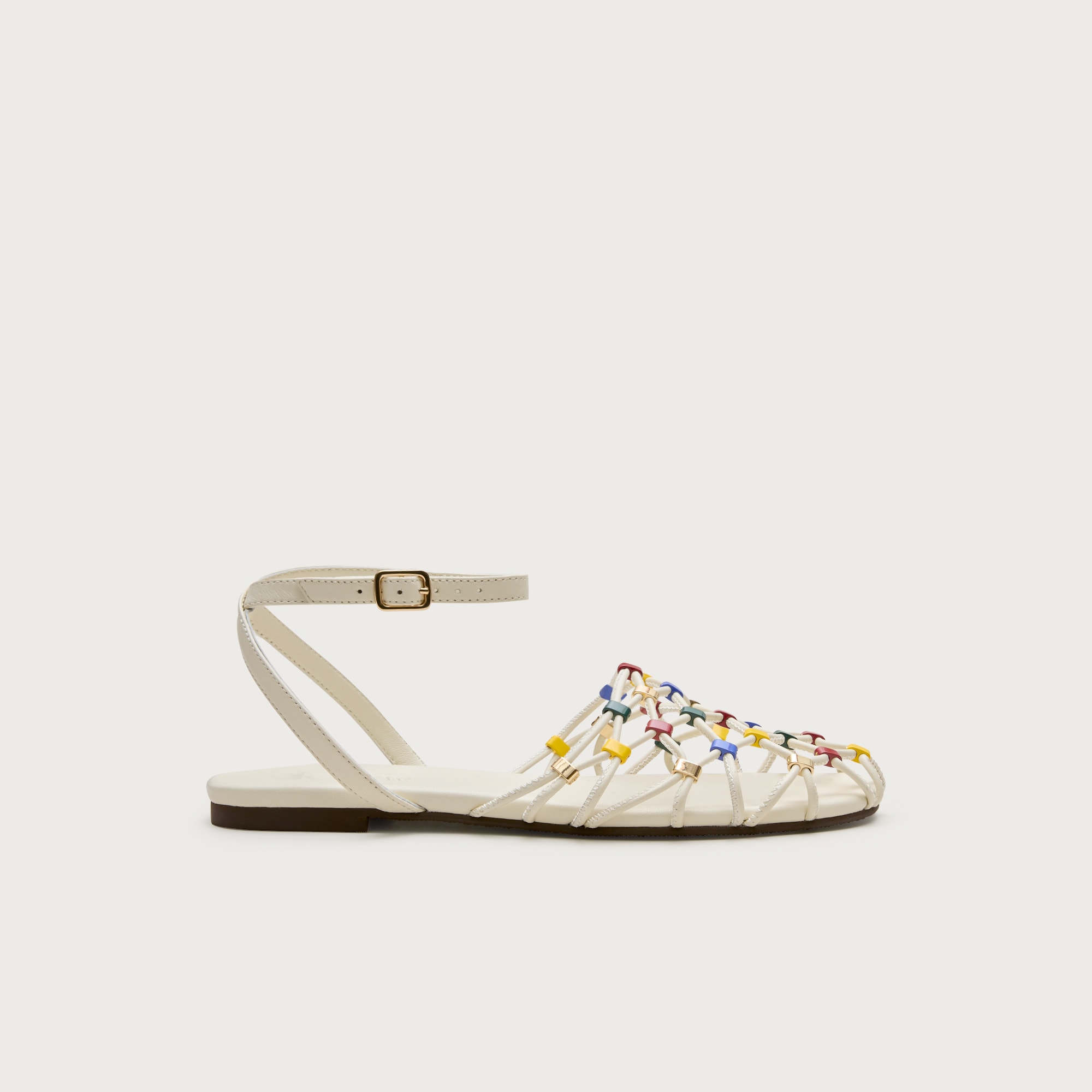 Audrey Embellished Cage-Toe Sandals