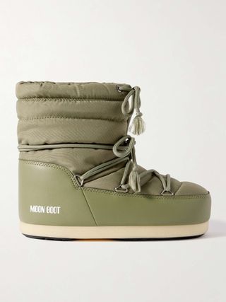 Evx Light Shell and Faux Leather Snow Boots