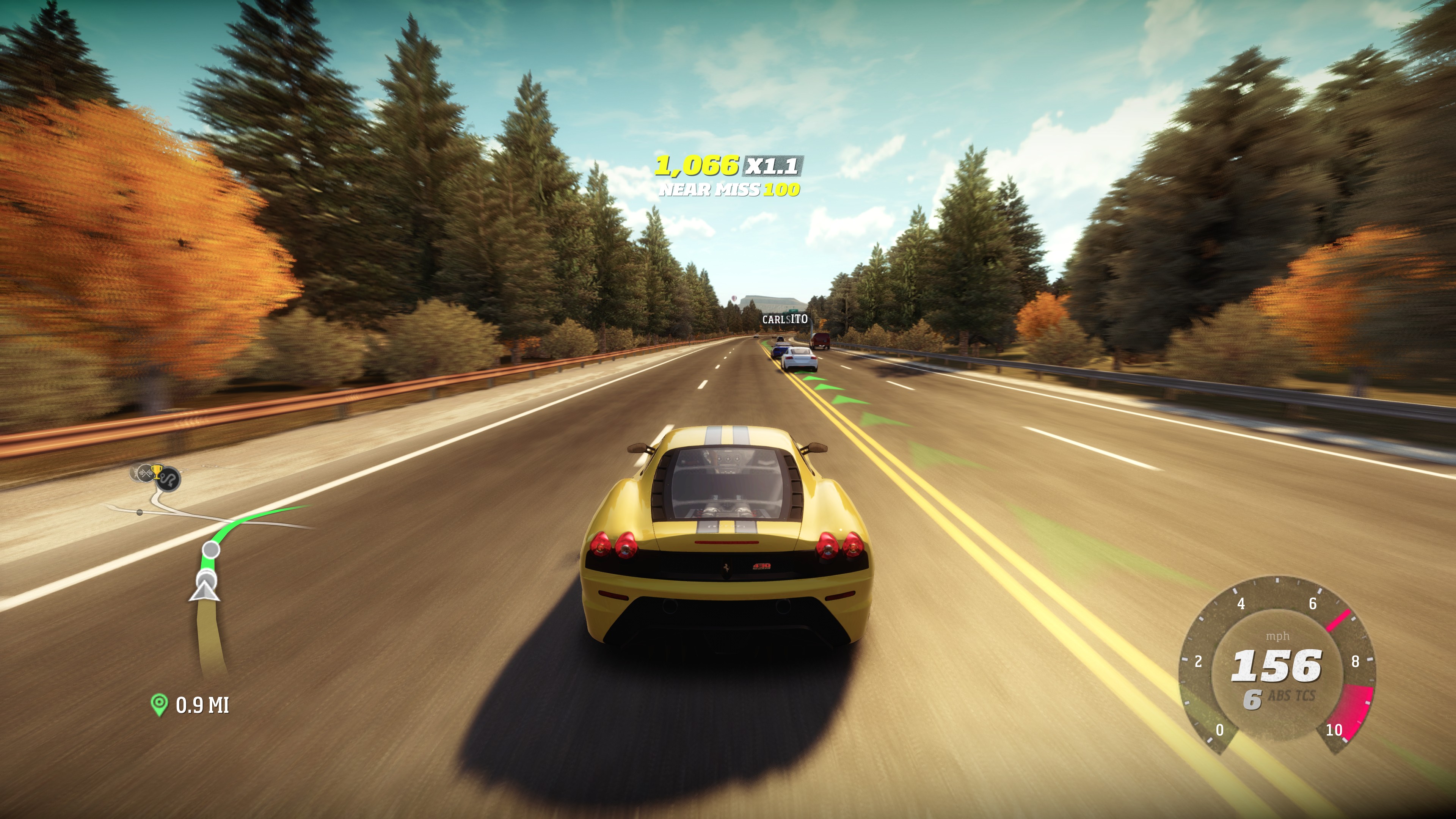 Screenshots of racing in the original Forza Horizon