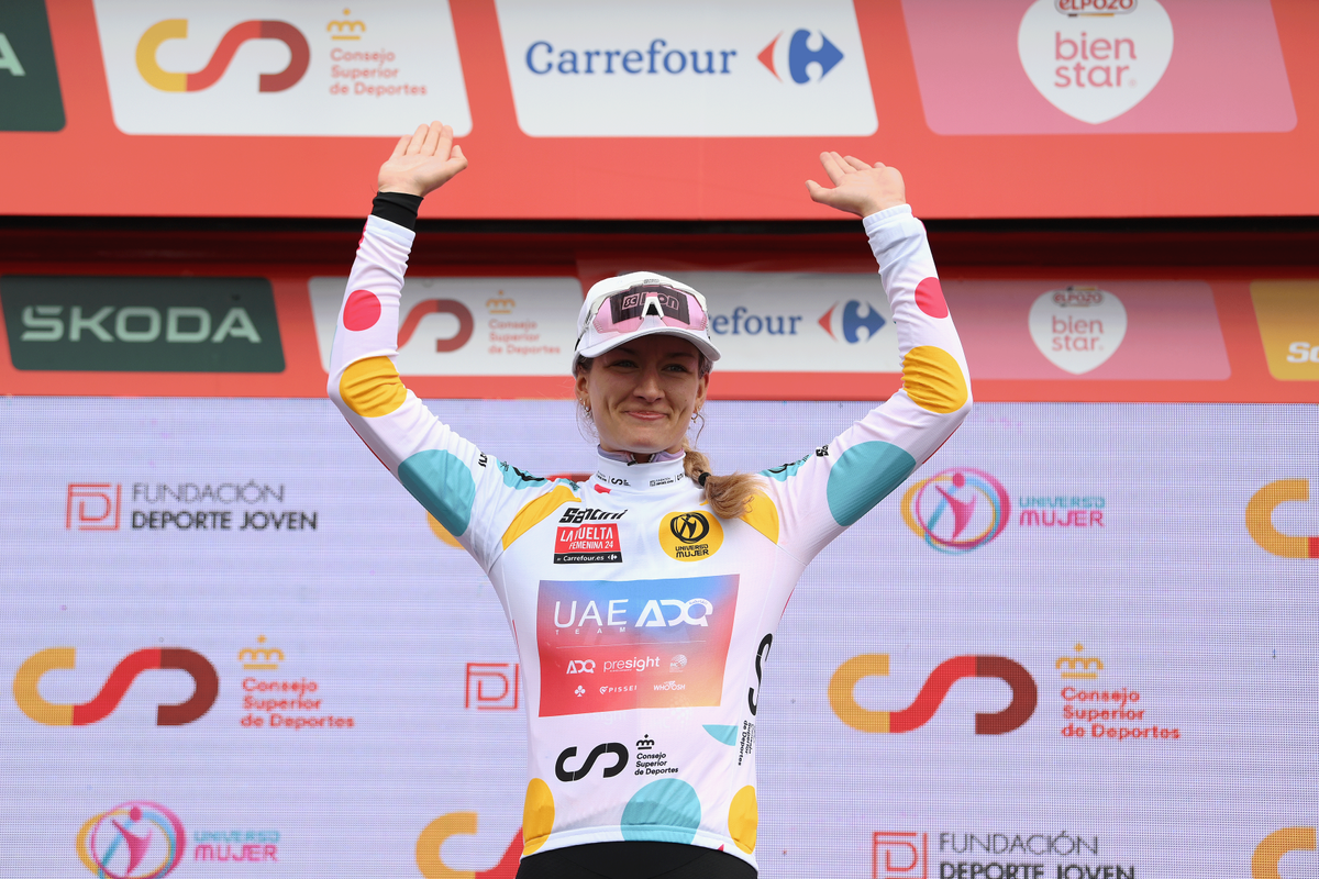 Third on the day Karlijn Swinkels moved into the lead of the Queen of the Mountains classification