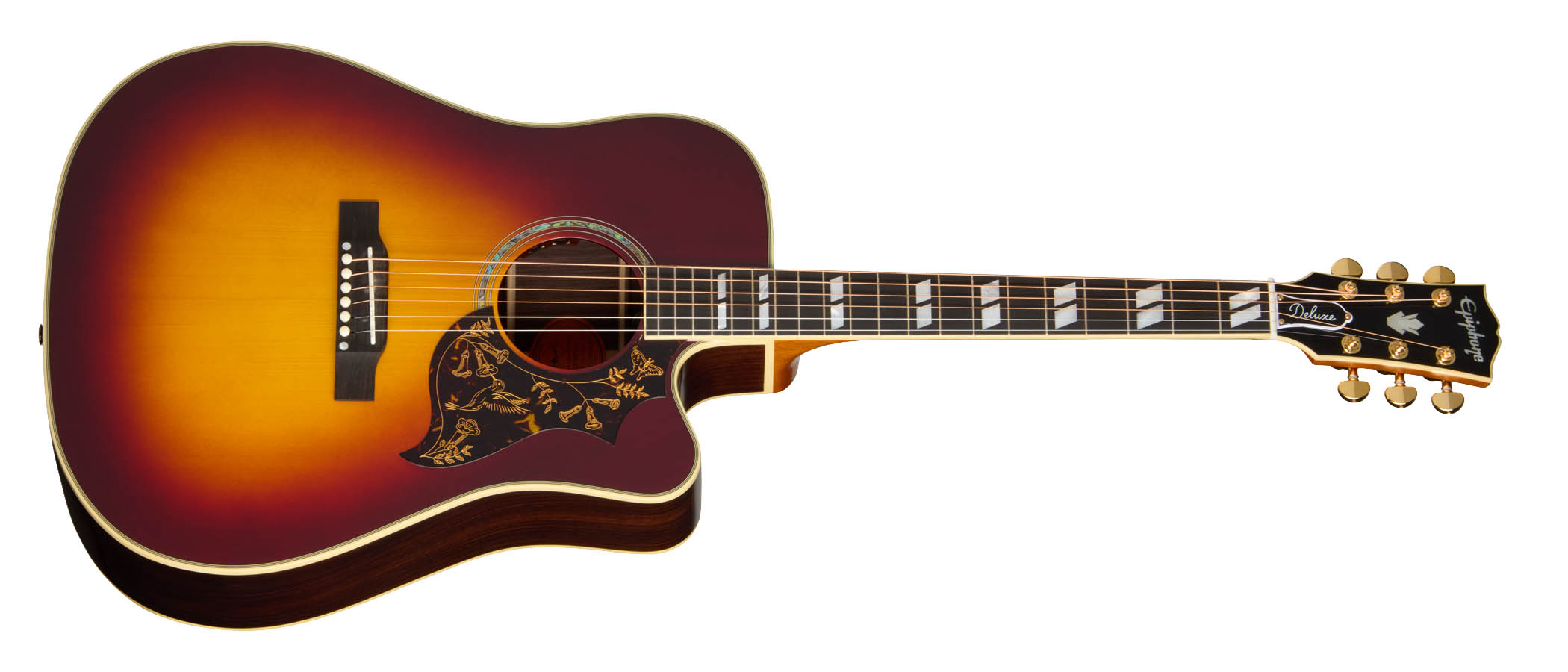 Epiphone Inspired by Gibson Custom Hummingbird Deluxe EC Autumn Burst