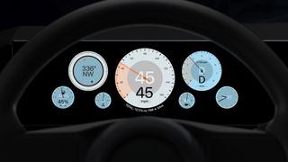 A render of the Apple CarPlay display