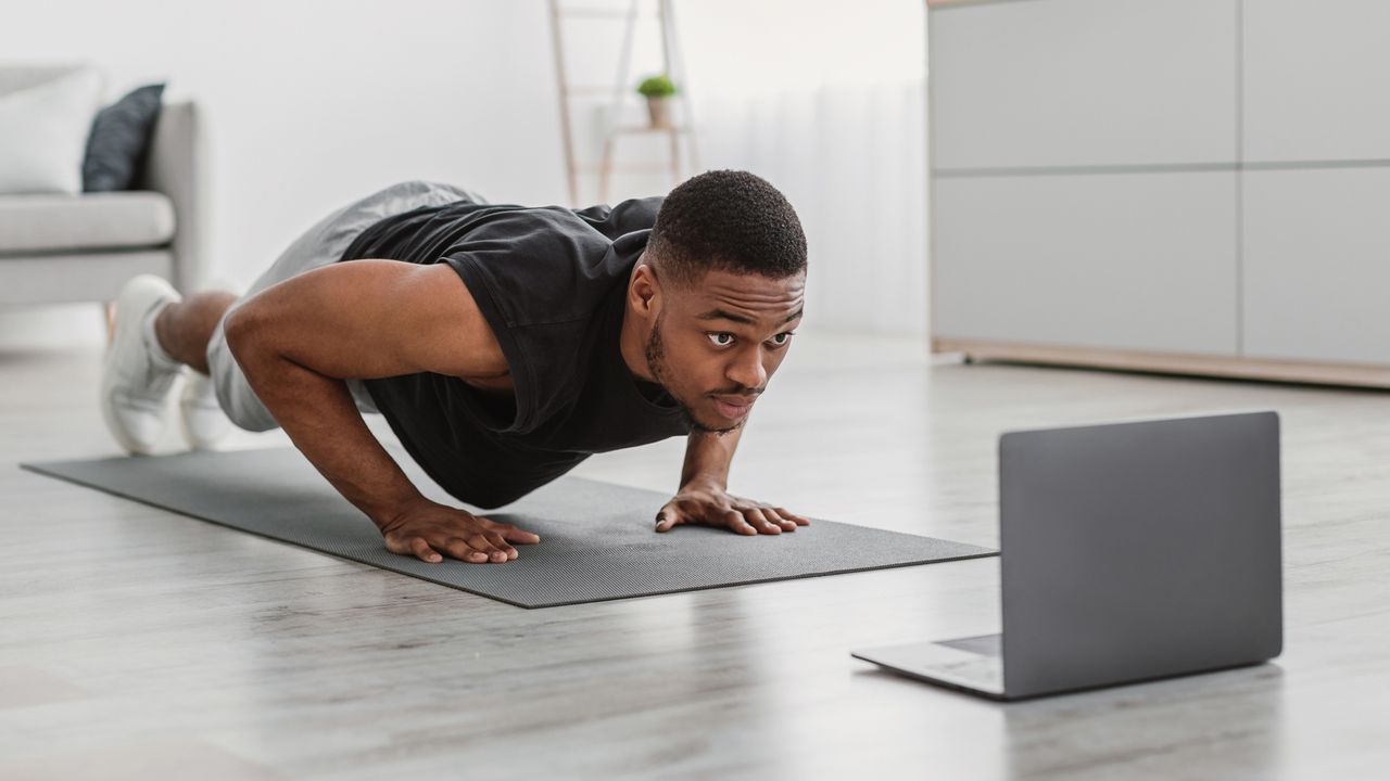 Man doing a push up