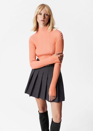 Pleated Mini Skirt