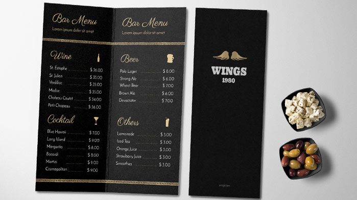 Delicious menu templates