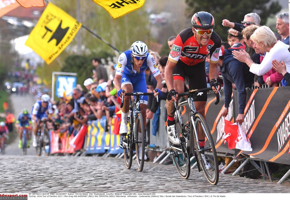 Greg Van Avermaet (BMC Racing) on the attack