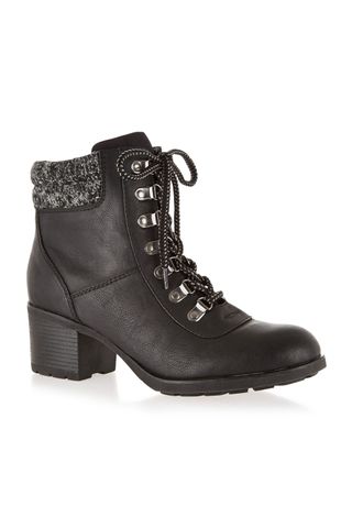 Lace up heeled boots, £30