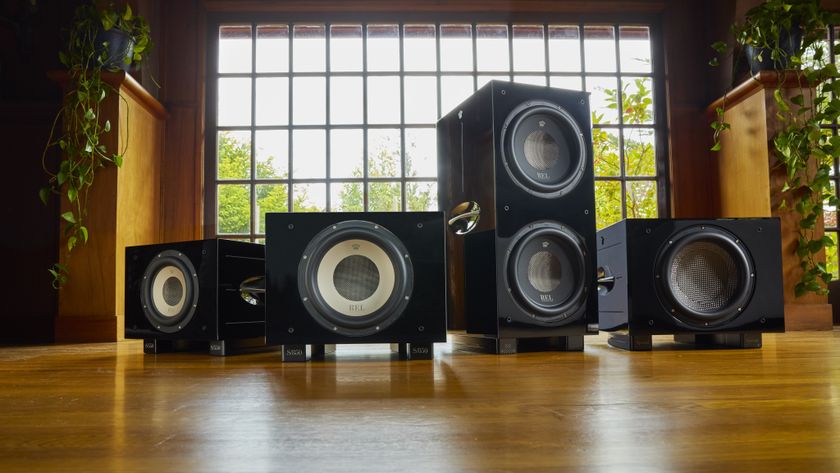 four REL Acoustics subwoofers