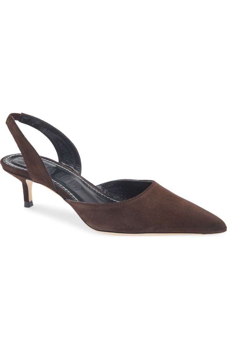 Sebastian Slingback Pointed Toe Kitten Heel Pump
