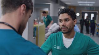 Rash speaking to Olly in the busy ED.