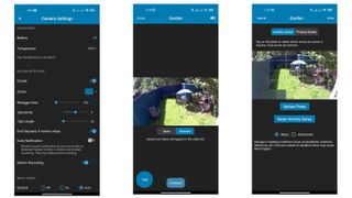 The Blink App that controls the Blink Outdoor security camera
