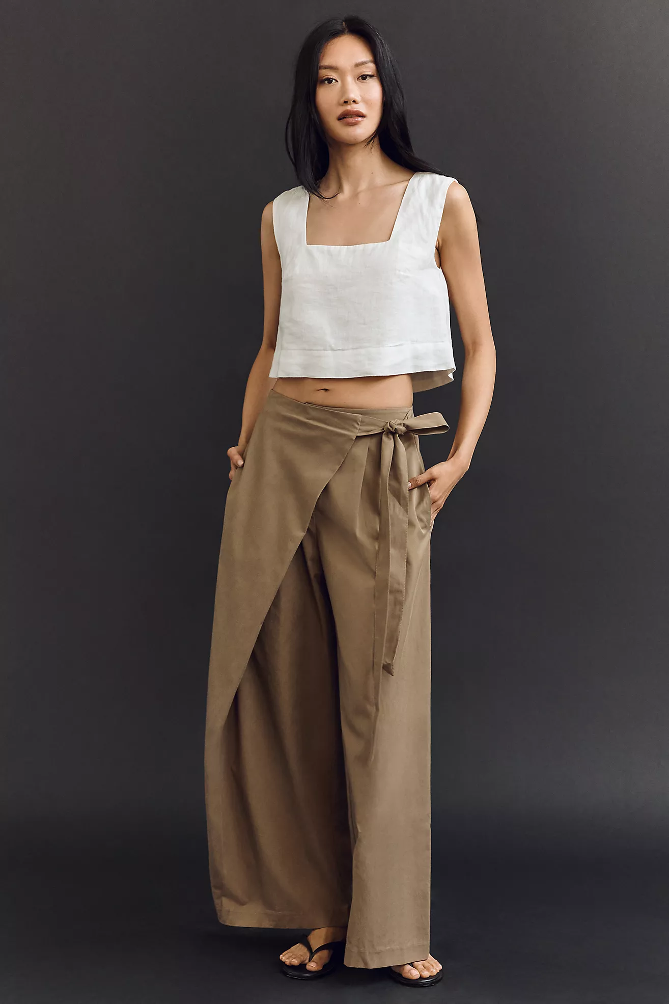 Whiteroom + Cactus Wrap Side-Tie Pants
