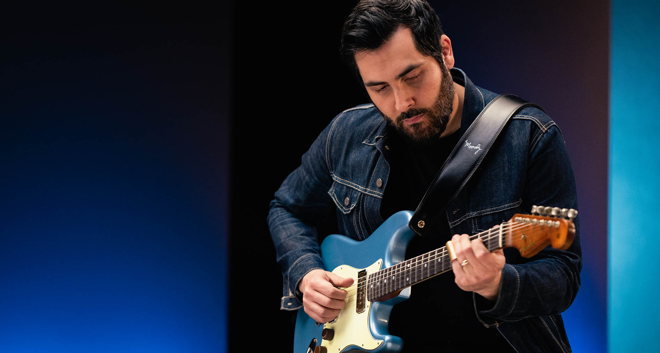 Fender Custom Shop Ariel Posen Stratocaster: Posen's new signature model was inspired by the Jazzmaster and has custom-wound AP-90 pickups. Check out those cupcake-style control knobs.