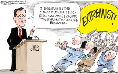Political cartoon U.S. Ted Cruz Democrats