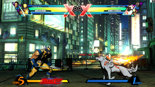 Best superhero games — Wolverine faces Okami's Amaterasu in UMvC3.