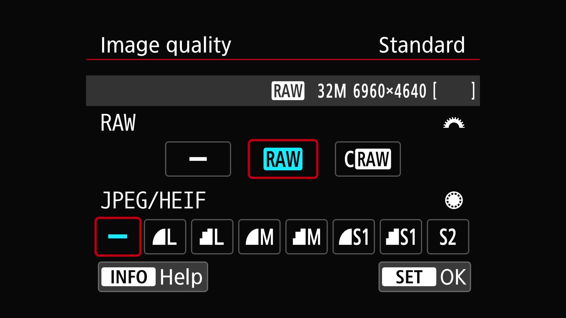 Canon EOS R6 Mark III menu screenshots