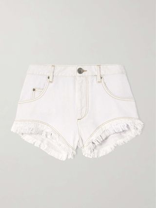 Eneidao Fringed Denim Shorts