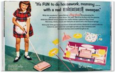 Advertising spread for Bissell from Toys. 100 Hundred Years of All-American toy advertising