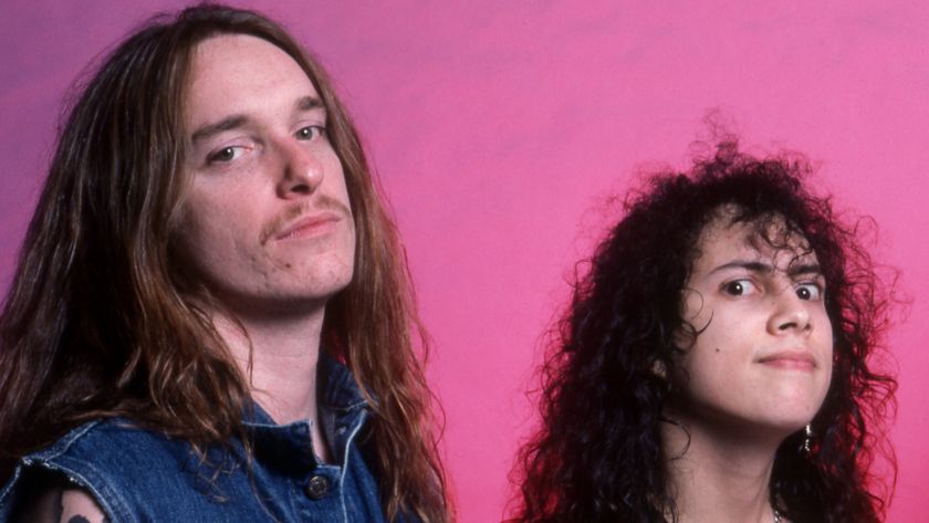 Cliff Burton and Kirk Hammett in 1986