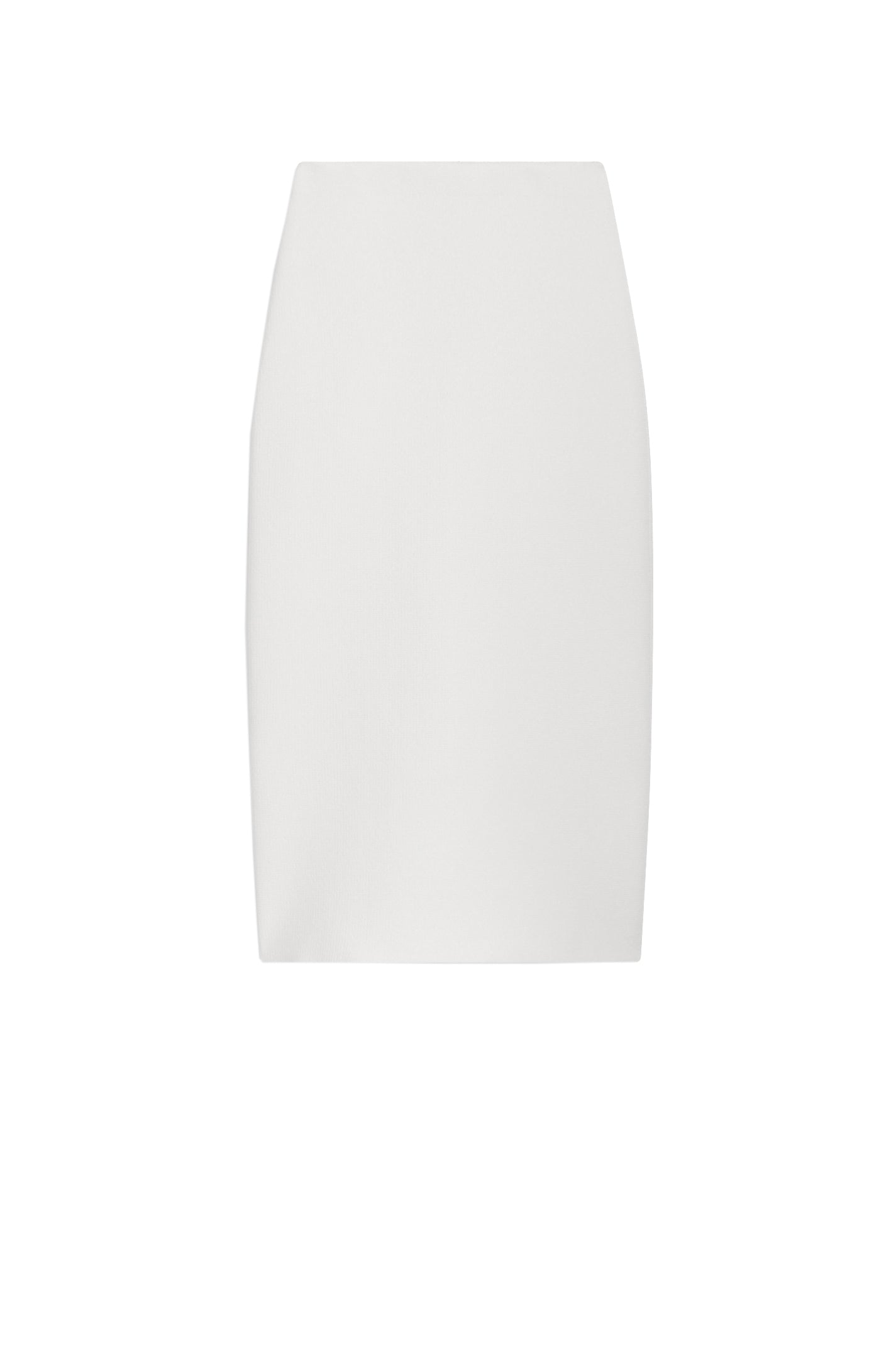 Crepe Knit Pencil Skirt - White