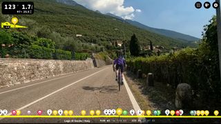 Screenshot of Rouvy cycling