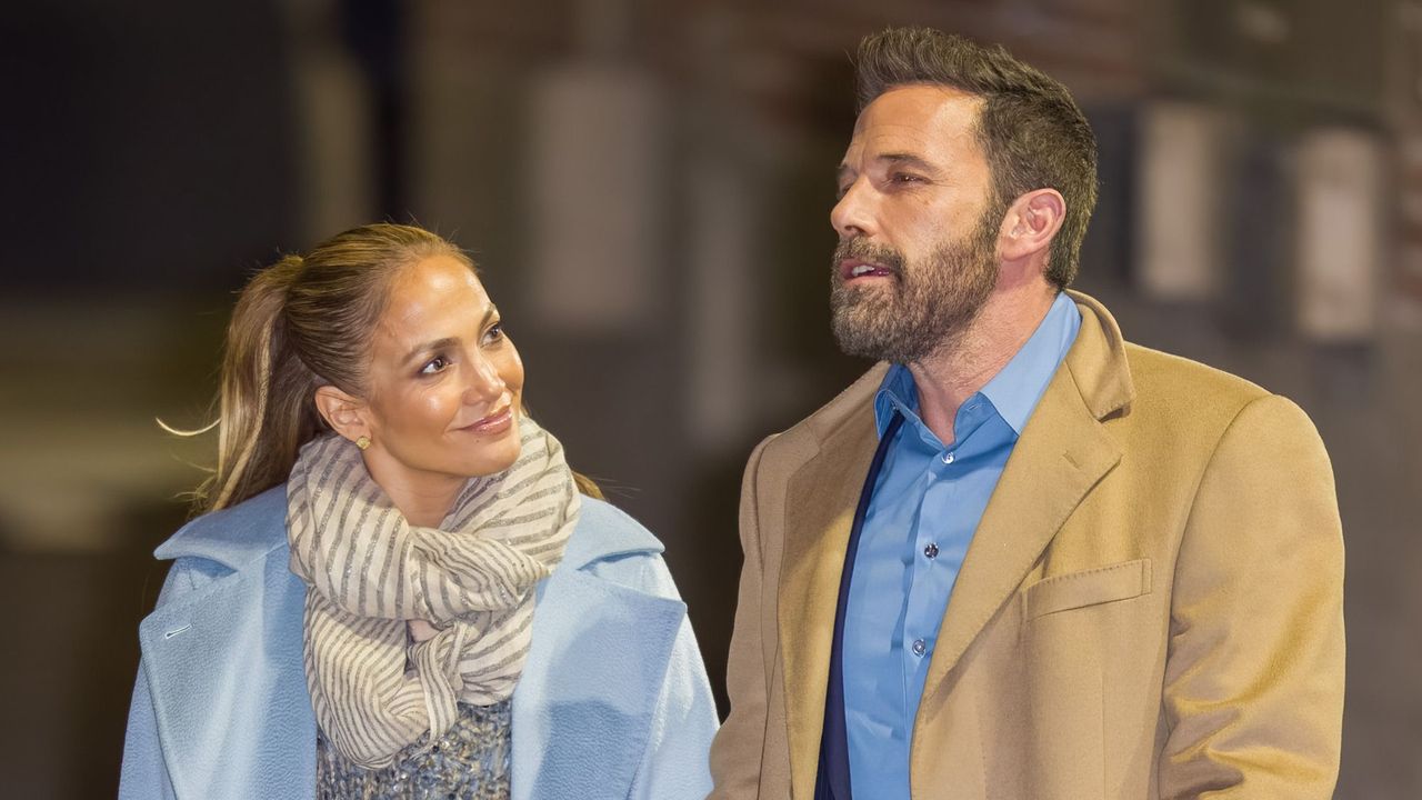 Jennifer Lopez and Ben Affleck attend &quot;Jimmy Kimmel Live&quot; in December 2021