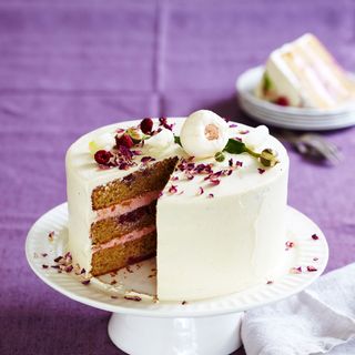 Raspberry and White Chocolate Layer Buttermilk Cake