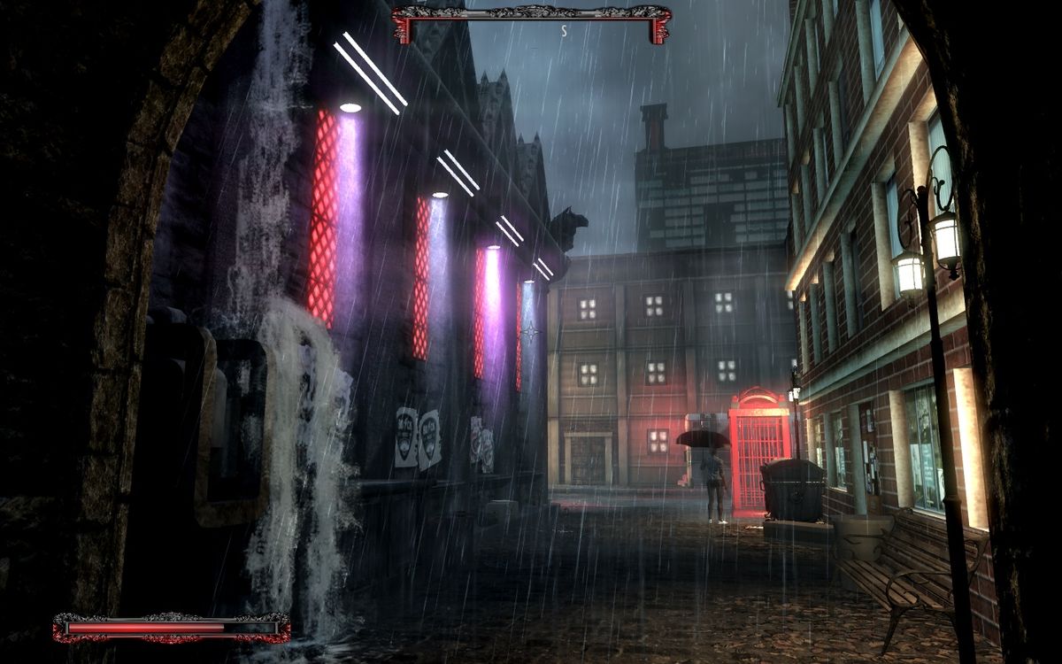 Neon Alleyway in London rendered in Skyrim