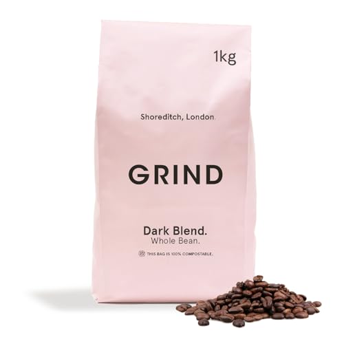 Grind Dark Blend Specialty Coffee Beans – 1kg Bag – Dark Roast – Suitable for All Coffee Machines – 100% Arabica – Barista Quality – Freshly Roasted in Uk